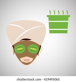 Spa center design. health icon. Isolated illustration
