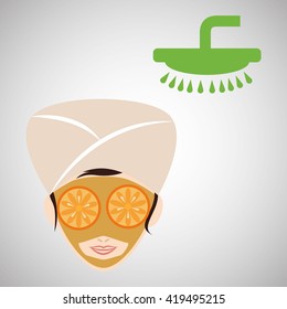 Spa center design. health icon. Isolated illustration