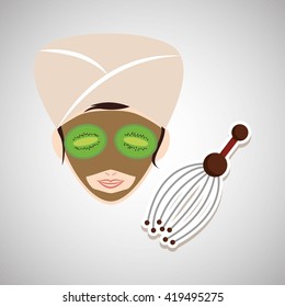 Spa center design. health icon. Isolated illustration