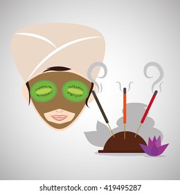 Spa center design. health icon. Isolated illustration