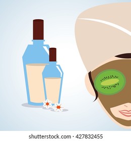 Spa center design. health icon. Isolated illustration , editable vector