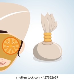 Spa center design. health icon. Isolated illustration , editable vector