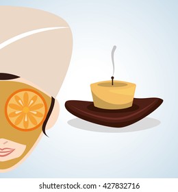 Spa center design. health icon. Isolated illustration , editable vector