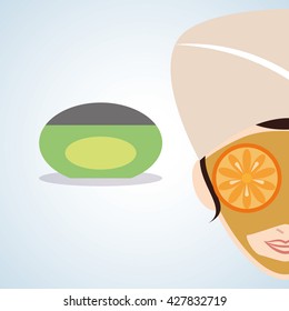 Spa center design. health icon. Isolated illustration , editable vector