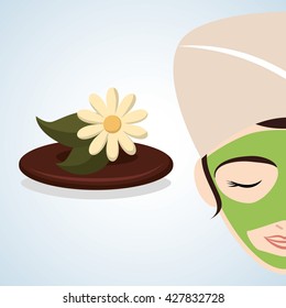 Spa center design. health icon. Isolated illustration , editable vector