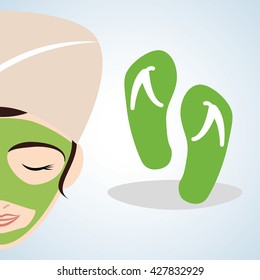 Spa center design. health icon. Isolated illustration , editable vector