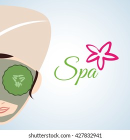 Spa center design. health icon. Isolated illustration , editable vector