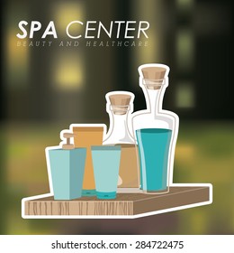 SPA Center design over colored background, vector illustration