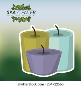 SPA Center design over colored background, vector illustration