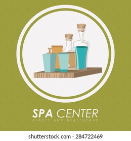 SPA Center design over green background, vector illustration