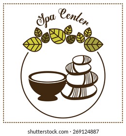 Spa center design over white background, vector illustration