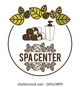 Spa center design over white background, vector illustration