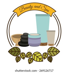 Spa center design over white background, vector illustration