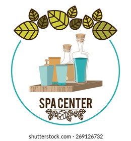 Spa center design over white background, vector illustration