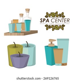 Spa center design over white background, vector illustration