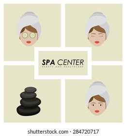 SPA Center design over white background, vector illustration