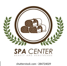 SPA Center design over white background, vector illustration
