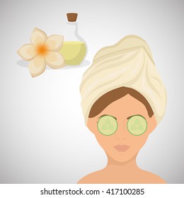 Spa center design. Skin care concept. Flat illustration