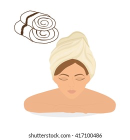 Spa center design. Skin care concept. Flat illustration