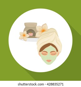 Spa center design. Skin care concept. Flat illustration