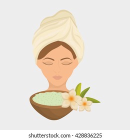 Spa center design. Skin care concept. Flat illustration