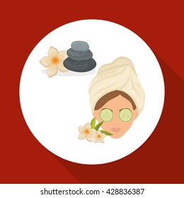 Spa center design. Skin care concept. Flat illustration