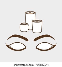 Spa center design. Skin care concept. Flat illustration