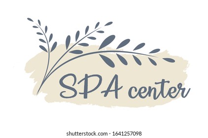 Spa Center sticker, vector illustration for graphic and design