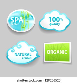 Spa center stickers and labels