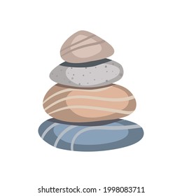 Spa center stones on white background