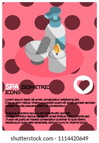 Spa color isometric poster