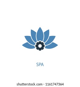 spa concept 2 colored icon. Simple blue element illustration. spa concept symbol design from Beauty set. Can be used for web and mobile UI/UX