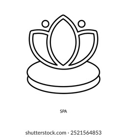 spa concept line icon. Simple element illustration. spa concept outline symbol design.