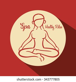 Spa concept and multimedia icons design, vector illustration 10 eps graphic.