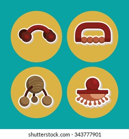 Spa concept and multimedia icons design, vector illustration 10 eps graphic.