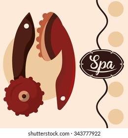 Spa concept and multimedia icons design, vector illustration 10 eps graphic.