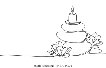 SPA concept one line continuous. SPA line art. Hand drawn vector art. 