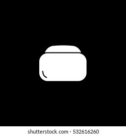 Spa Cosmetic Cream Flat Icon On Black Background