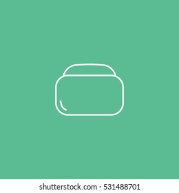 Spa Cosmetic Cream Line Icon On Green Background