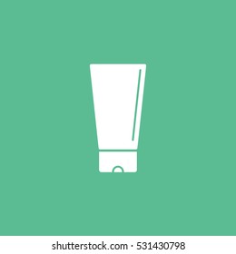 Spa Cosmetic Gel Flat Icon On Green Background