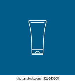 Spa Cosmetic Gel Line Icon On Blue Background