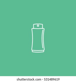 Spa Cosmetic Gel Line Icon On Green Background