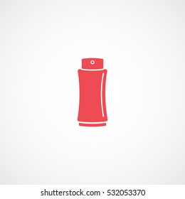 Spa Cosmetic Gel Red Flat Icon On White Background