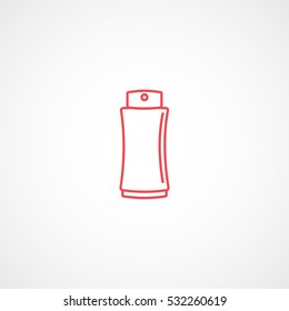 Spa Cosmetic Gel Red Line Icon On White Background