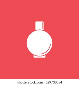 Spa Cosmetic Lotion Flat Icon On Red Background