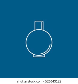 Spa Cosmetic Lotion Line Icon On Blue Background