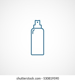 Spa Cosmetic Spray Blue Line Icon On White Background