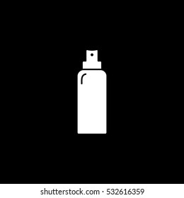 Spa Cosmetic Spray Flat Icon On Black Background