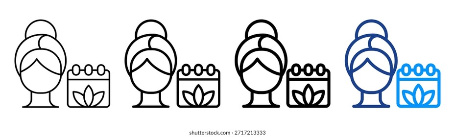 Conjunto de Colección de contorno diferente de icono de día de spa