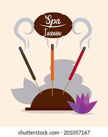 Spa design over beige background, vector illustration